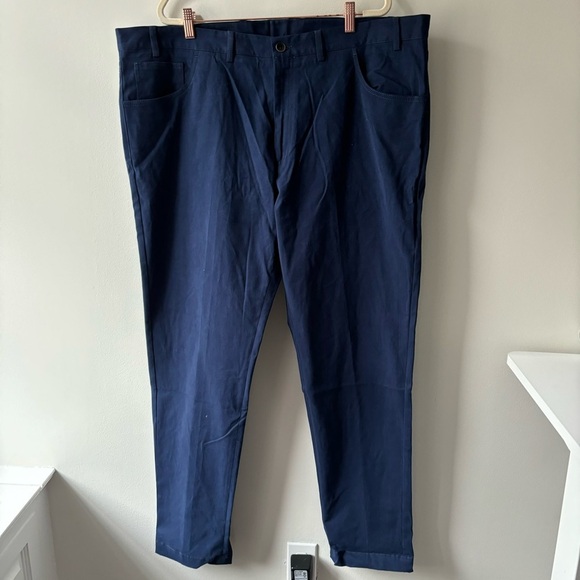 SANTORELLI  Luigi Stretch Pants - Blue‎ Sz 42x34  5 pocket Flat front - Picture 2 of 10